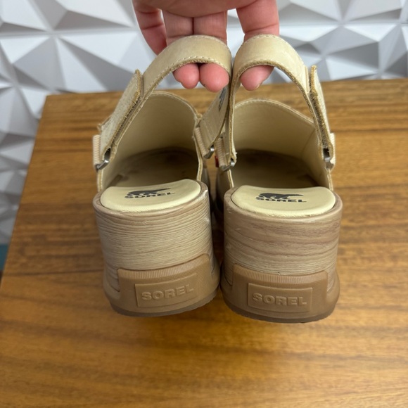 Sorel Roam'N Clog RBR Beige Suede Slingback Size 8.5 - Picture 3 of 10